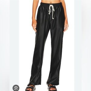 DONNI. Black Sweatpants with White Drawstring